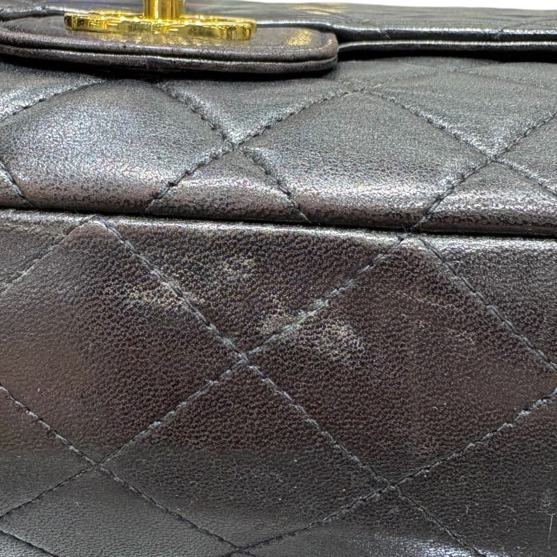 シャネル CHANEL 親子バッグ A04193 ブラック ラム レディース ハンドバッグ