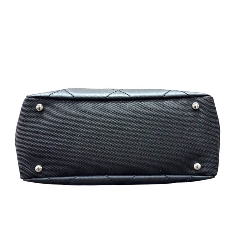 シャネル CHANEL パリビアリッツトートPM A34208 ブラック コーティングキャンバス レディース トートバッグ