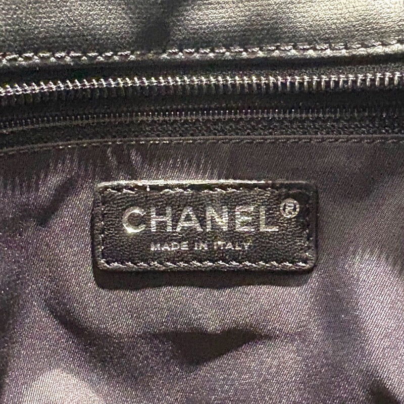 シャネル CHANEL パリビアリッツトートPM A34208 ブラック コーティングキャンバス レディース トートバッグ