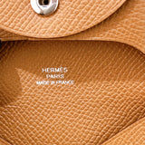 エルメス HERMES バスティア W刻 ゴールド シルバー金具 エプソン レディース コインケース