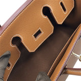 エルメス HERMES バーキン25 セリエ W刻 ゴールド×GD金具 エプソン レディース ハンドバッグ