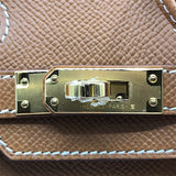 エルメス HERMES バーキン25 セリエ W刻 ゴールド×GD金具 エプソン レディース ハンドバッグ