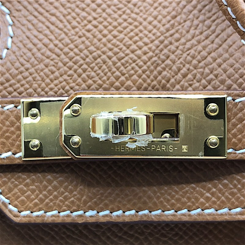 エルメス HERMES バーキン25 セリエ W刻 ゴールド×GD金具 エプソン レディース ハンドバッグ