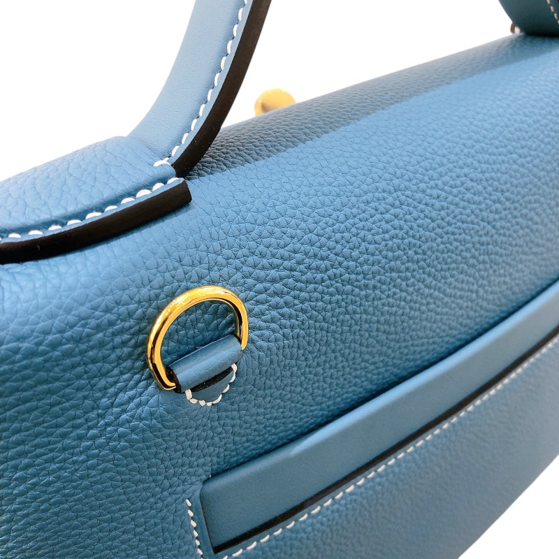 エルメス HERMES ヴァンキャトル24 W刻 ニューブルージーン/GD金具 トゴ レディース ハンドバッグ