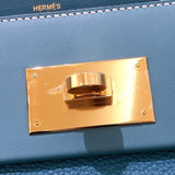 エルメス HERMES ヴァンキャトル24 W刻 ニューブルージーン/GD金具 トゴ レディース ハンドバッグ