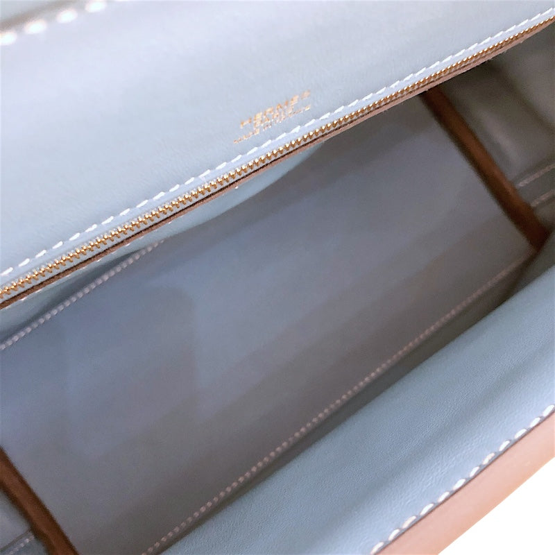 エルメス HERMES ヴァンキャトル24 W刻 ニューブルージーン/GD金具 トゴ レディース ハンドバッグ