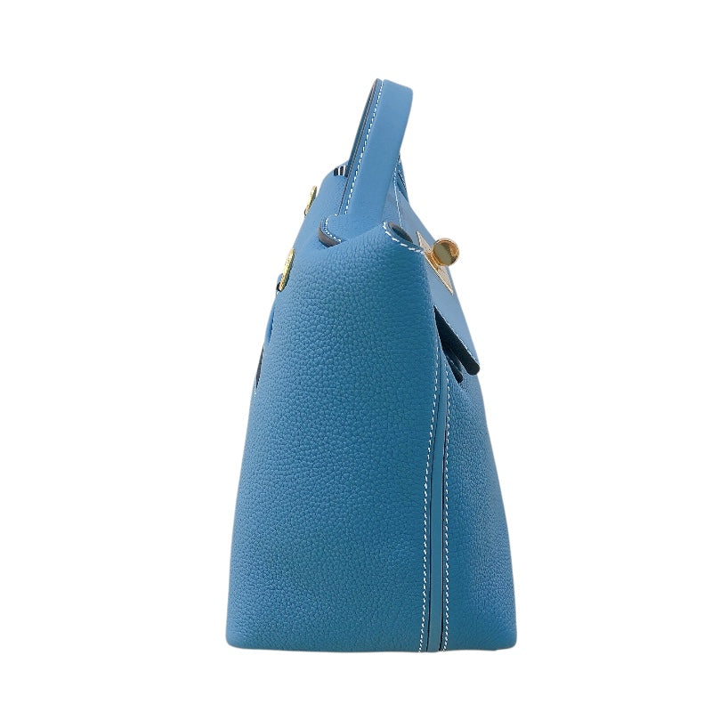 エルメス HERMES ヴァンキャトル24 W刻 ニューブルージーン/GD金具 トゴ レディース ハンドバッグ