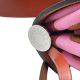 エルメス HERMES エールジップPM ピンク×SV金具 トワル　Y刻 レディース ショルダーバッグ