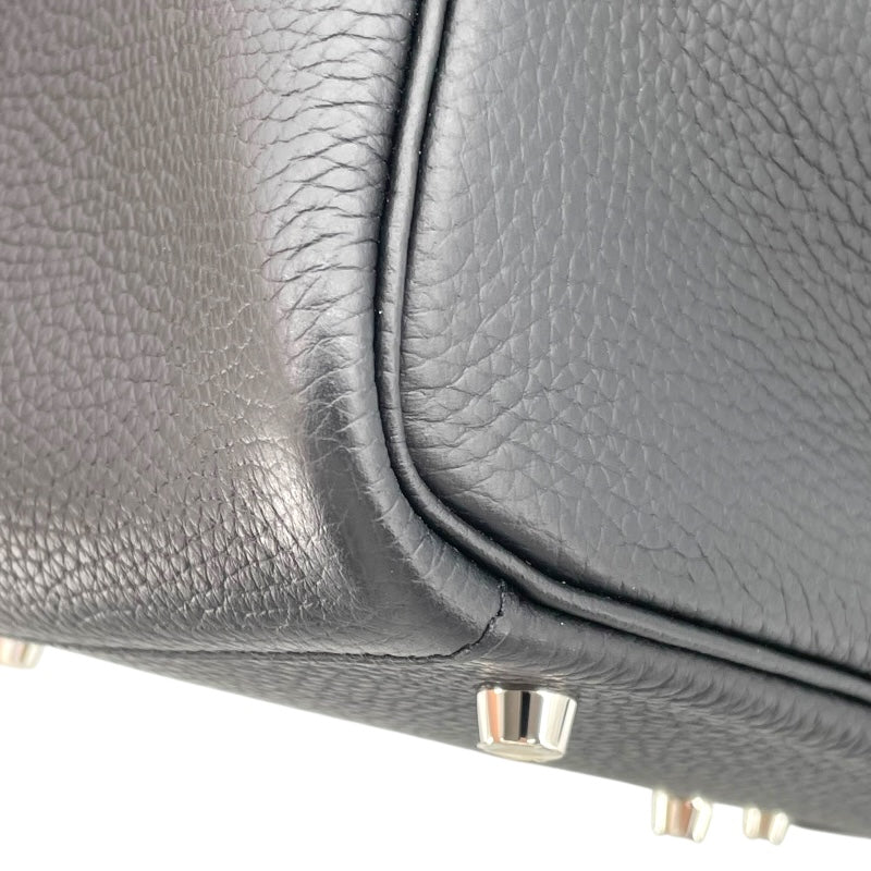 エルメス HERMES リンディ30 X刻印 ブラック シルバー金具 トリヨン レディース ハンドバッグ