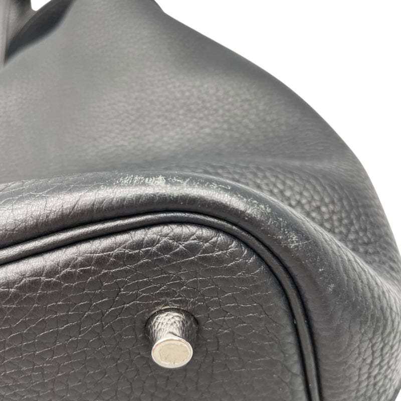 エルメス HERMES ピコタンロックMM C刻印 ブラック シルバー金具 トリヨンクレマンス レディース ハンドバッグ