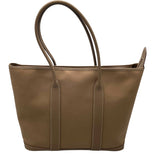 エルメス HERMES ガーデンジップMM □M刻印 ベージュ シルバー金具 トワル ユニセックス ハンドバッグ