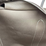 エルメス HERMES ガーデンジップMM □M刻印 ベージュ シルバー金具 トワル ユニセックス ハンドバッグ