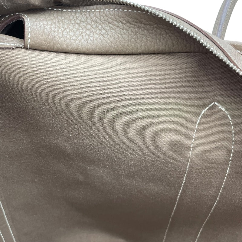 エルメス HERMES ガーデンジップMM □M刻印 ベージュ シルバー