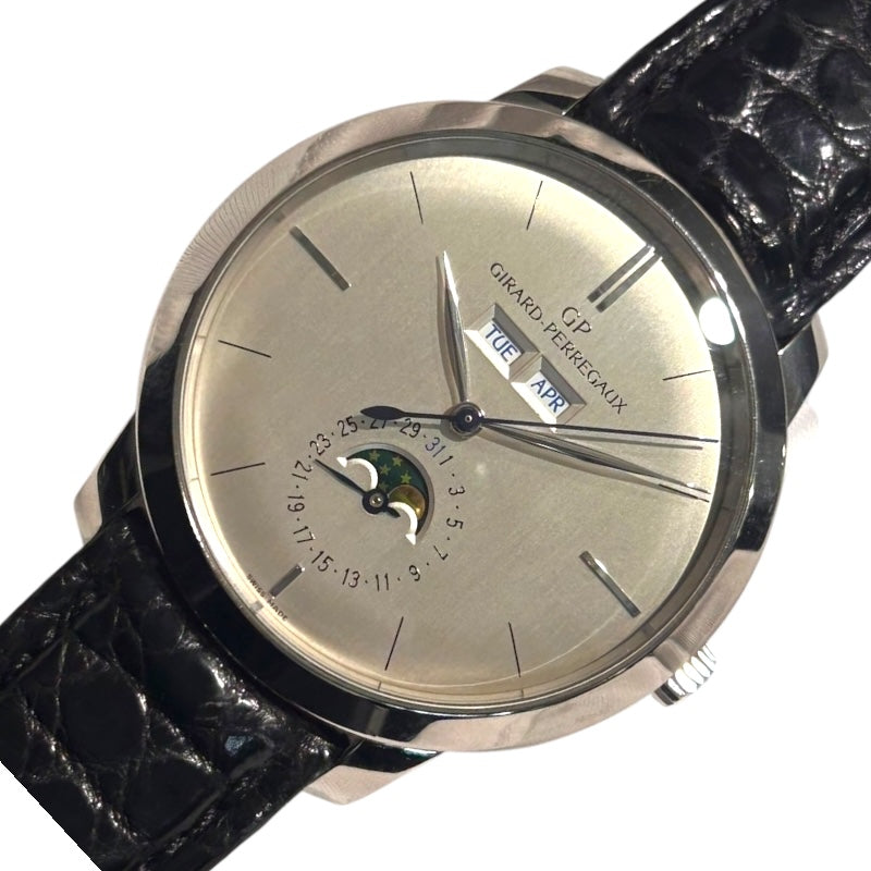ジラール・ペルゴ GIRARD PERREGAUX 1966 フルカレンダー 49535-79-152-0 Pd950/革 自動巻き メンズ 腕時計