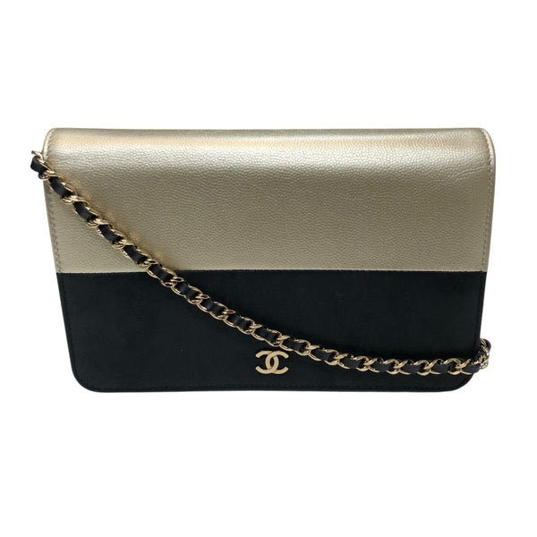 シャネル CHANEL チェーンショルダー グレー　 ラムスキン ユニセックス ショルダーバッグ