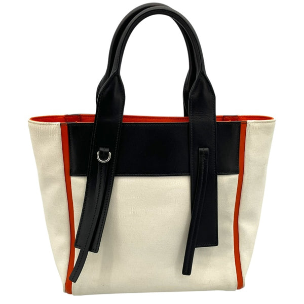 プラダ PRADA ウーヴェルチュールハンド 1BG234 ホワイト キャンバス レディース ハンドバッグ