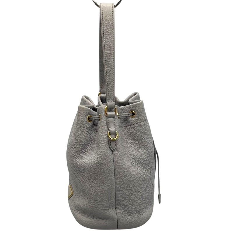PRADA グレー レザーショルダーバッグARGILLA PRADA プラダ ショルダーバッグ ARGILLA グレー レザー 【432