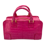 ロエベ LOEWE アマソナ 28 ピンク クロコ レディース ショルダーバッグ