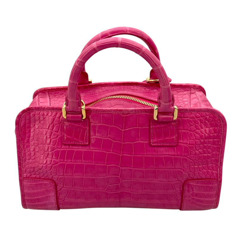 ロエベ LOEWE アマソナ 28 ピンク クロコ レディース ショルダーバッグ
