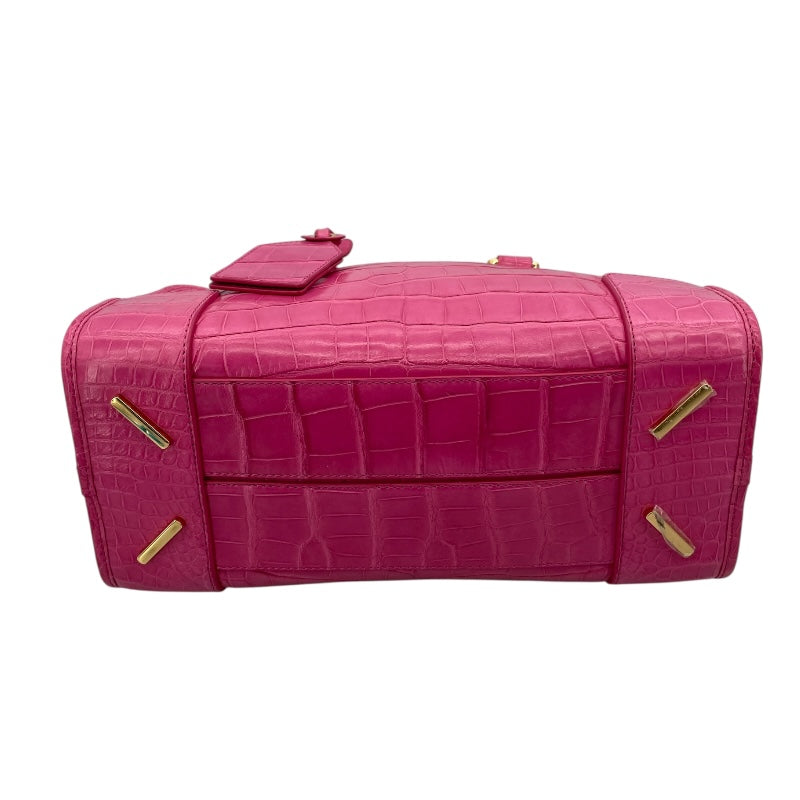 ロエベ LOEWE アマソナ 28 ピンク クロコ レディース ショルダーバッグ