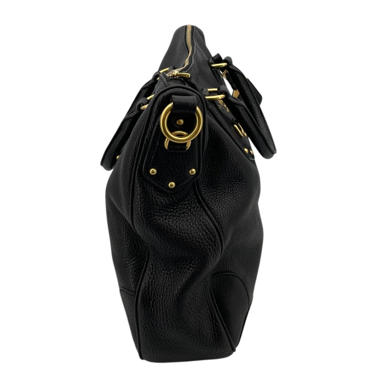 プラダ PRADA ロゴ２WAYトート ブラック レザー レディース トートバッグ