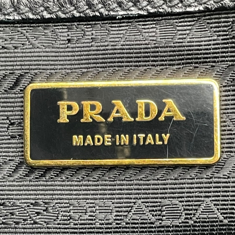プラダ PRADA ロゴ２WAYトート ブラック レザー レディース トートバッグ