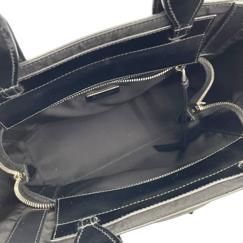プラダ PRADA ウーヴェルーチュール ブラック レザー レディース ハンドバッグ
