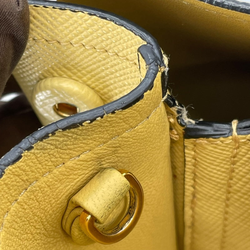 プラダ PRADA 2wayハンドバッグ BN2775 イエロー レザー レディース ハンドバッグ