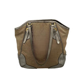 プラダ PRADA トートバッグ ブラウン/シルバー キャンバス・レザー レディース トートバッグ