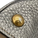 プラダ PRADA トートバッグ ブラウン/シルバー キャンバス・レザー レディース トートバッグ