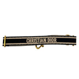 クリスチャン・ディオール Christian Dior ショルダーストラップ ブラック/ホワイト キャンパス×レザー レディース ストラップ