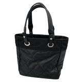 シャネル CHANEL パリビアリッツトートPM A34208 ブラック コーティングキャンバス レディース トートバッグ