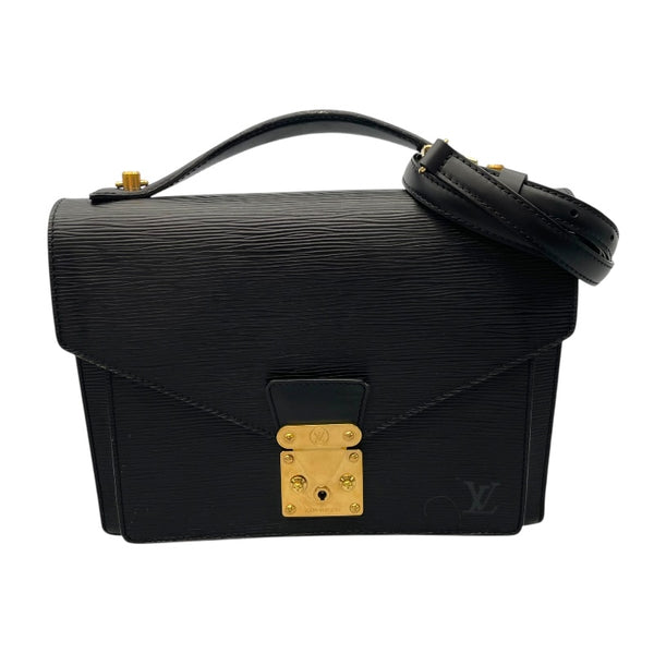 ルイ・ヴィトン LOUIS VUITTON モンソー M52122 ブラック エピレザー レディース ハンドバッグ