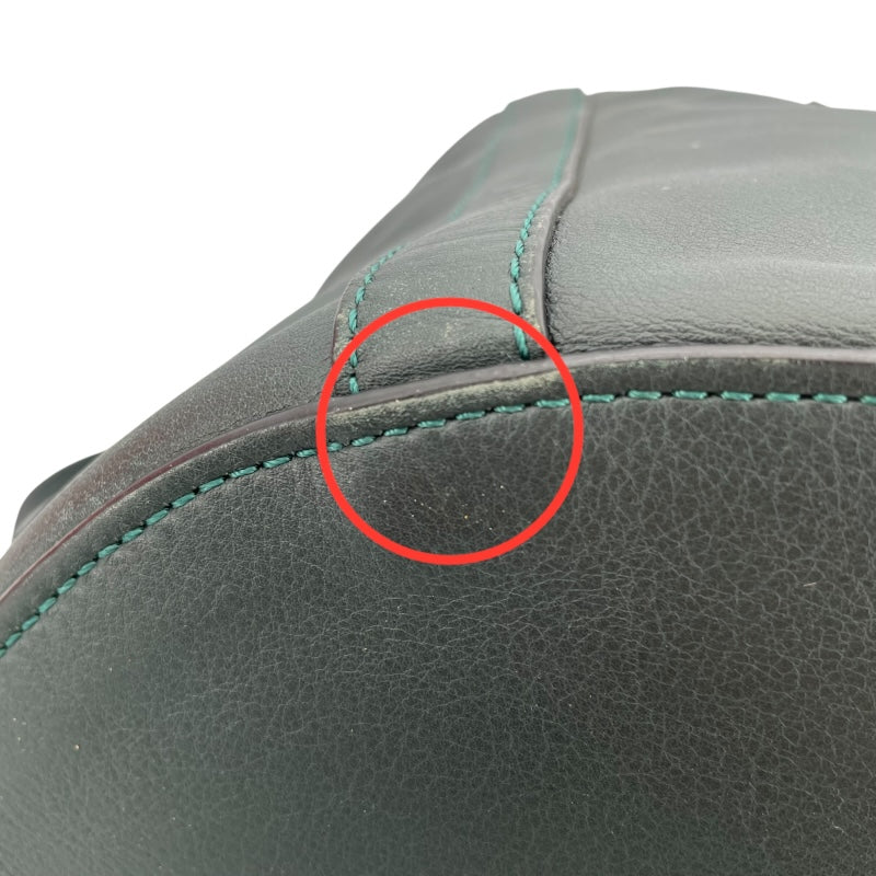 ロエベ LOEWE ドローストリング バックパック グリーン レザー