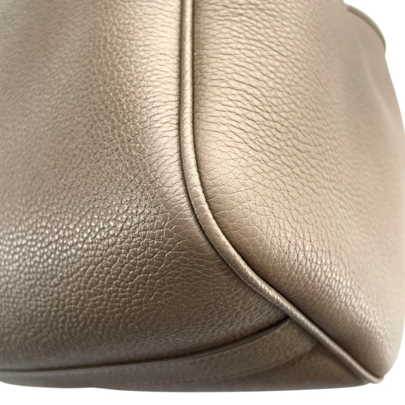 セリーヌ CELINE スモールフォールドカバ グレージュ レザー レディース ハンドバッグ