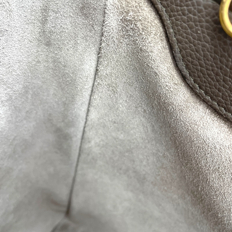セリーヌ CELINE スモールフォールドカバ グレージュ レザー レディース ハンドバッグ