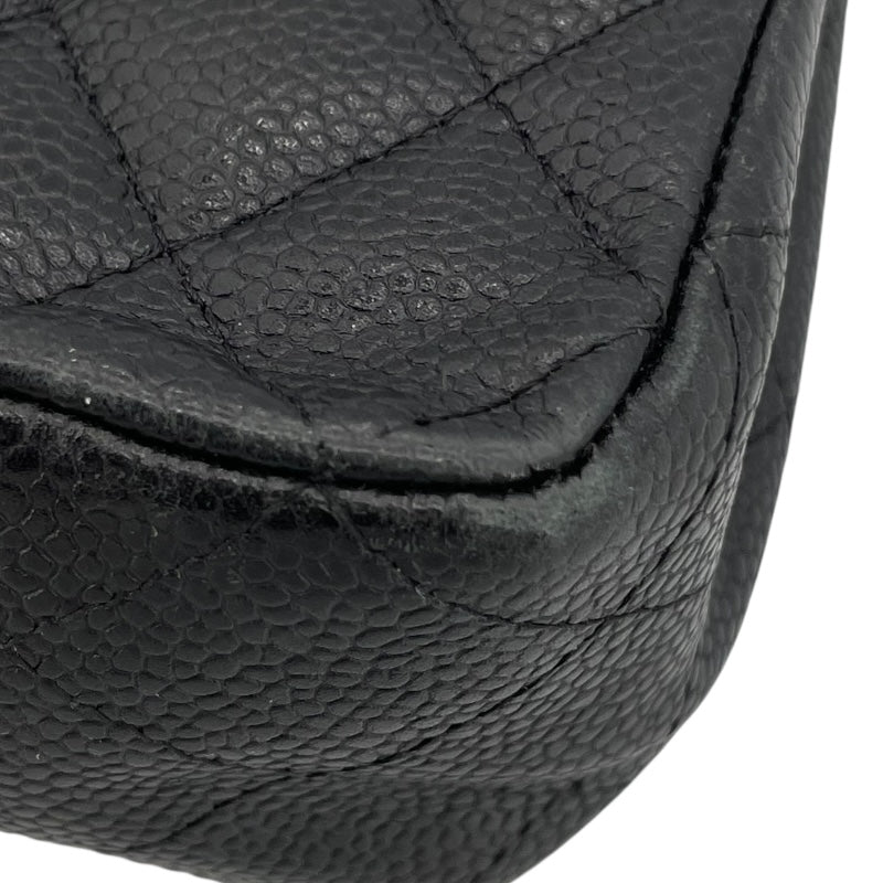 シャネル CHANEL マトラッセ25 A01112 12番台 ブラック キャビアスキン レディース ショルダーバッグ