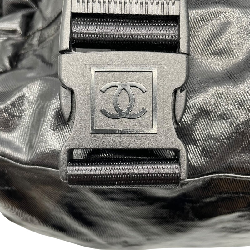 シャネル CHANEL スポーツライン ボストンバッグ ブラック コーティングキャンバス レディース ボストンバッグ