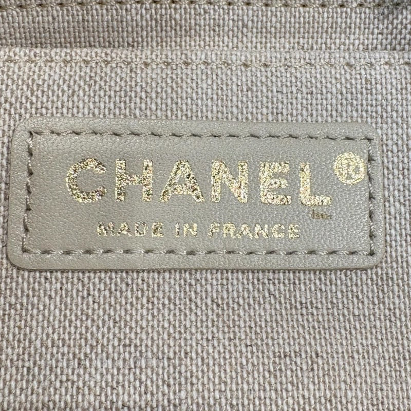 シャネル CHANEL ボタニカルチェーントート ホワイト・ベージュ キャンバス レディース トートバッグ