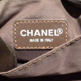 シャネル CHANEL ニュートラベルラインポーチ ブラウン ナイロンジャガード ユニセックス ポーチ