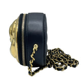 シャネル CHANEL カメリア　チェーンショルダーバッグ AP3089 ブラック×GD金具 ラム レディース ショルダーバッグ