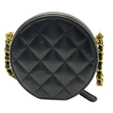 シャネル CHANEL カメリア　チェーンショルダーバッグ AP3089 ブラック×GD金具 ラム レディース ショルダーバッグ