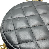 シャネル CHANEL カメリア　チェーンショルダーバッグ AP3089 ブラック×GD金具 ラム レディース ショルダーバッグ