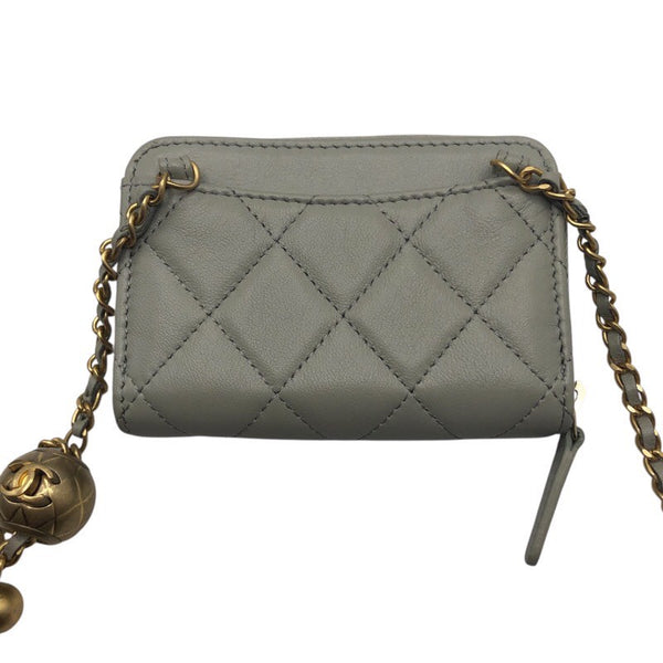 シャネル CHANEL ボールチェーンウォレット AP2462 ラム レディース ショルダーバッグ