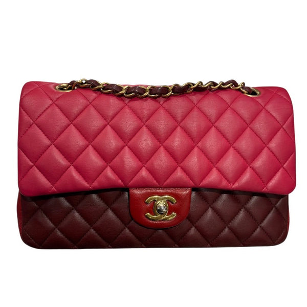シャネル CHANEL マトラッセ25 A01112 レッド/ピンク/ボルドー/ゴールド金具  コットン レディース ショルダーバッグ