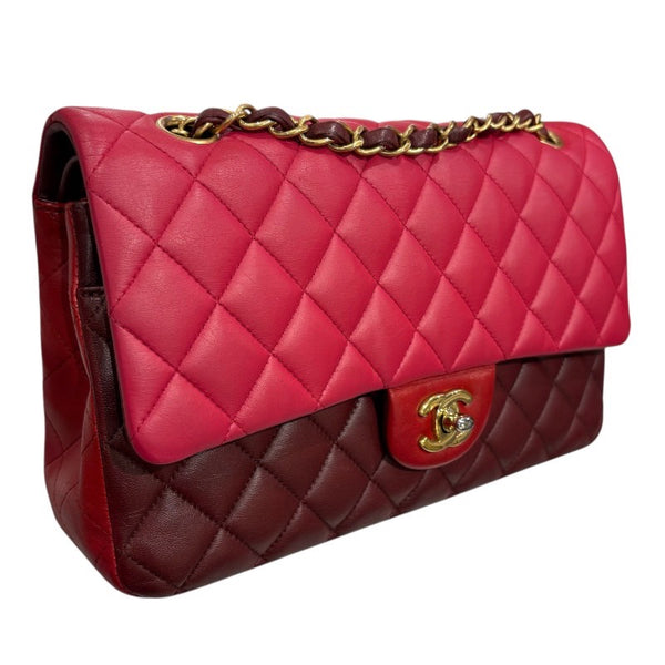 シャネル CHANEL マトラッセ25 A01112 レッド/ピンク/ボルドー/ゴールド金具  コットン レディース ショルダーバッグ
