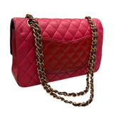 シャネル CHANEL マトラッセ25 A01112 レッド/ピンク/ボルドー/ゴールド金具  コットン レディース ショルダーバッグ