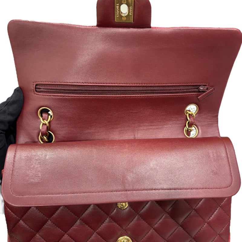 シャネル CHANEL マトラッセ25 A01112 レッド/ピンク/ボルドー/ゴールド金具  コットン レディース ショルダーバッグ
