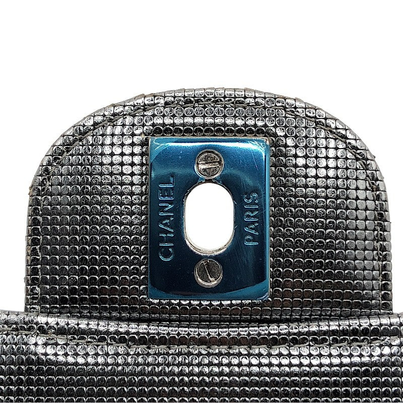 シャネル CHANEL マトラッセ25 21番台 A01112 シルバー×SV金具 レザー レディース ショルダーバッグ