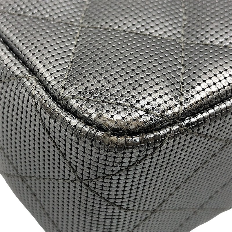 シャネル CHANEL マトラッセ25 21番台 A01112 シルバー×SV金具 レザー レディース ショルダーバッグ
